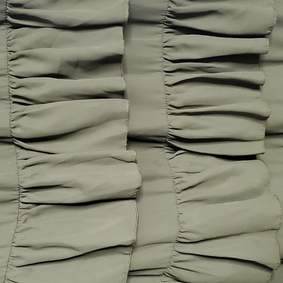 Adjustable Pick-ups Ruffle Skirt SM Green - Picture 4 of 4